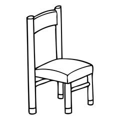 chair line vector illustration