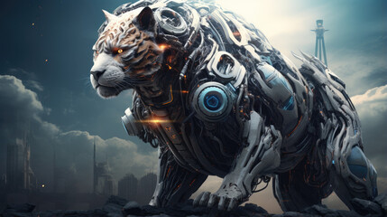 Cybernetic Animal in Sci-Fi World