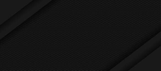 black hexagon material modern background