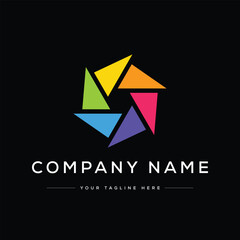 Naklejka premium Creative Modern Community Logo. Black and White Logo. Usable for Business Logos. Flat Vector Logo Design Template Element