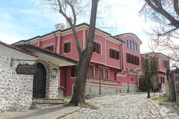 Plovdiv houses, ancient stadium, ethnography museum, ancient roman theatre, Batımberg street, mosques and churches, Hisarkapı, Kapana, Plovdiv Bulgaria