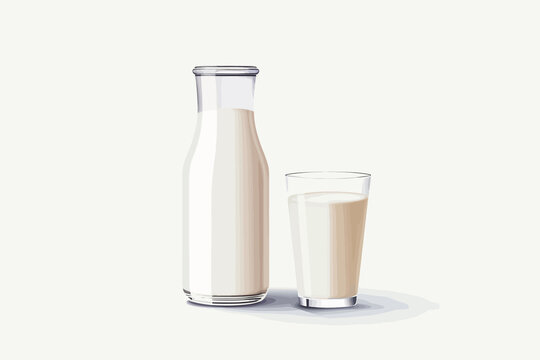 milk vector flat minimalistic asset isolated vector style illustration