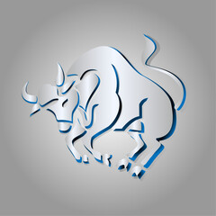 Icon symbol of the zodiac sign Taurus 
