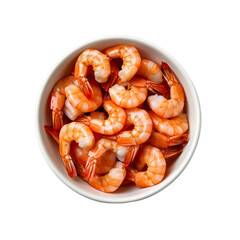 fried shrimps on a plate isolated