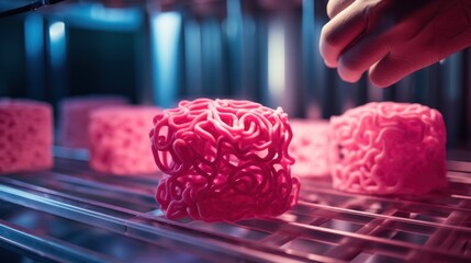 3D printing process used to create scaffolds for cultured meat production