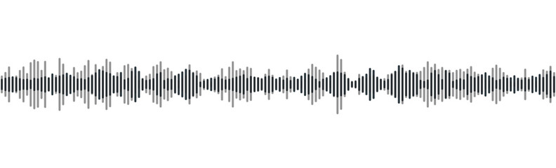 seamless sound waveform pattern for radio podcasts, music player, video editor, voise message in social media chats, voice assistant, recorder. vector illustration