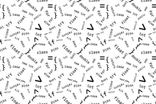 Isolated seamles vector pattern Cybersport Simple design Business concept Wrapping paper Typography Scrapbooking Cardmaking Modern profesion Commands in programming language Coding Hacker background