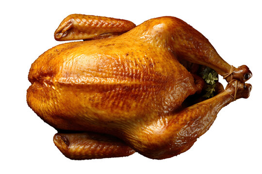 Roast turkey without background png, Close-up image, christmas food