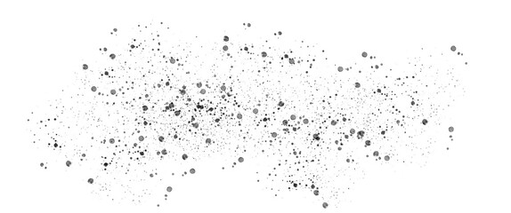 black ink water splashes on transparent background clipart