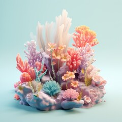 Underwater Coral Reef 3d illustration