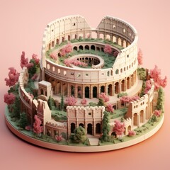 Ancient Roman Colosseum 3d illustration