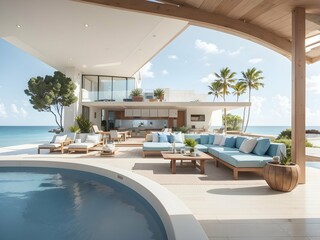 Modern beachfront villa 