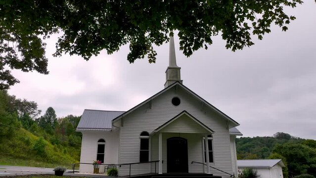 aerial pullout zionville baptist church in zionville nc, north carolina