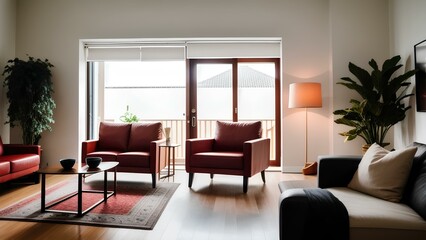 interior of living room with armchairs