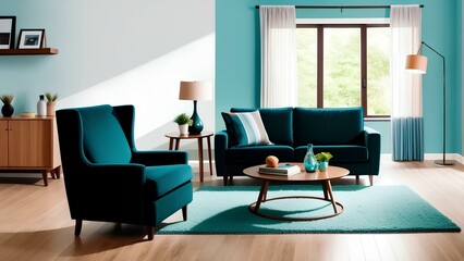interior of living room with armchairs