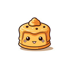 Peanut Butter Chocolate Chip Cake , PNG, Illustration Design, Cartoon For Tshirt 