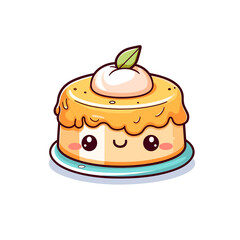 Vanilla cake , PNG, Illustration Design, Cartoon For Tshirt 