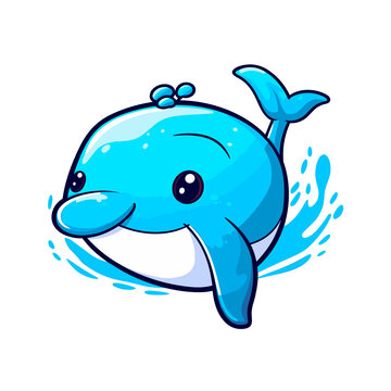 Whale , PNG, Illustration Design, Cartoon For Tshirt 