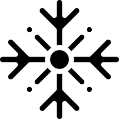 Snowflake icon on transparent background