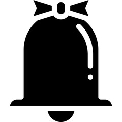 Bell icon on transparent background