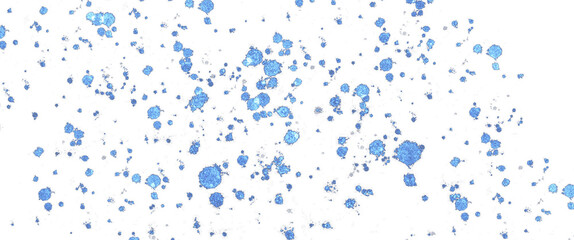 pastel blue golden splatters on transparent background clip art