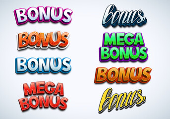 Bonus signs set. Vector illustration.