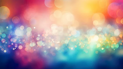 Foto op Canvas rainbow colors abstract background with bokeh and blurred room for text. © W&S Stock