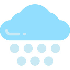 Snowing icon on transparent background