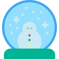 Snow globe icon on transparent background