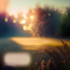 sunset in the forest
nature blur background