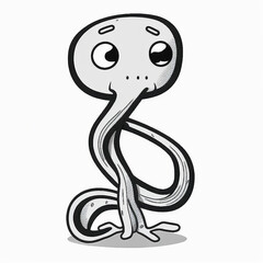 Fototapeta premium Cartoon snake full body outlin