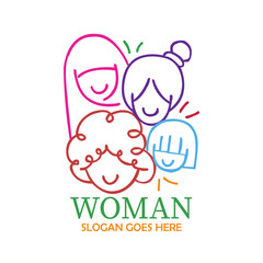 Beautiful illustration of logo design for woman's beauty and fashion vector art