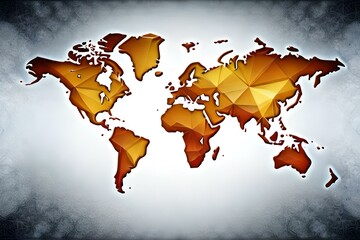 graphical representation of world map, world map on unique background ,top view 