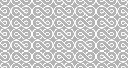 Fototapeta premium Infinity graphic seamless background. Monochrome background template. Vector illustration