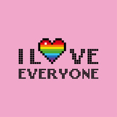 Naklejka premium pixel design I love everyone
