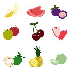 set of fruits
