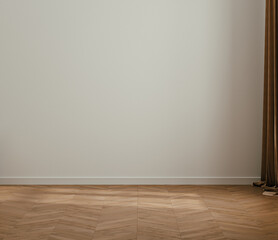 Empty home interior wall mock-up, 3d render