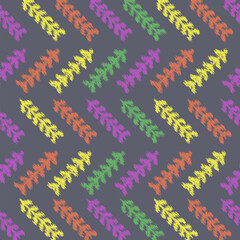 Diagonal ikat abstract leafs. Zigzag simple pattern. Geometric chevron abstract illustration. Tribal ethnic vector texture. Aztec style. Folk embroidery. Indian, Scandinavian, African rug.