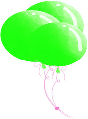 green balloons