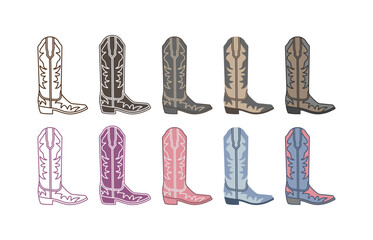 Cowboy Boot Set Bundle Collection