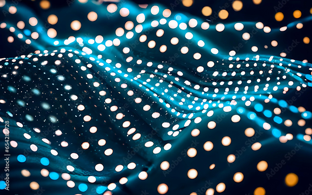 Fototapete 3D abstract  abstract pattern backdrop in multi colored  wave of colorful shade of cool lighting dark contrast computer graphics generative ai for wallpaper