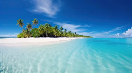 Fototapeten paradise tropical beach with turquoise ocean  © Misau