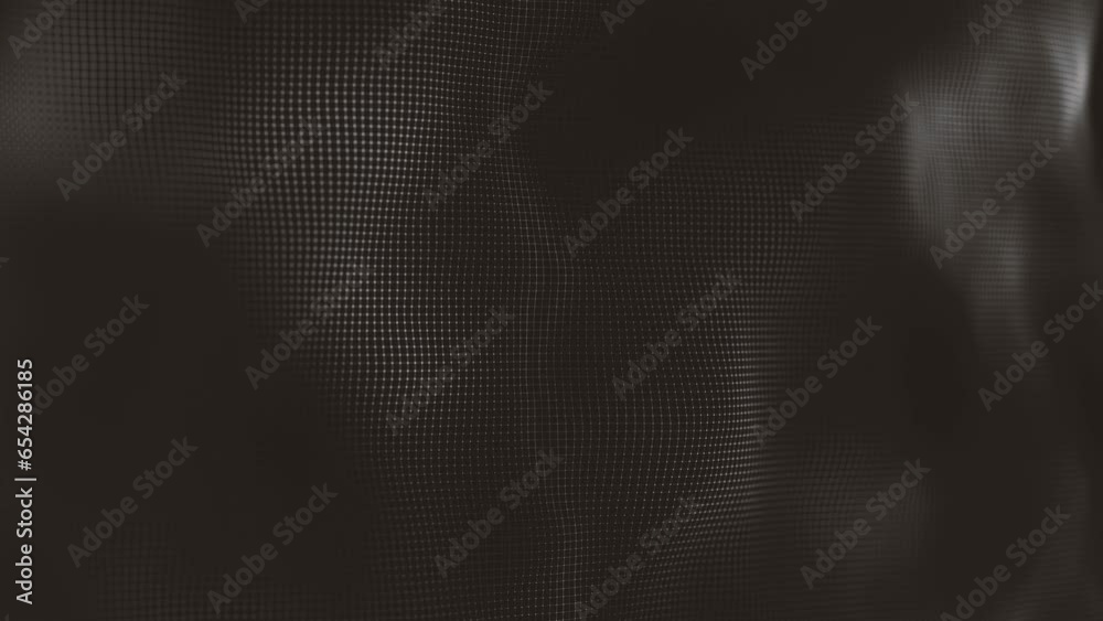 Poster abstract minimal mesh waving background/ 4k animation of an abstract fractal background with mesh su