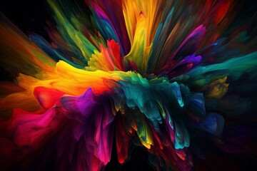 Colorful, captivating abstraction. Generative AI