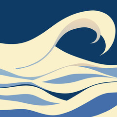 Obraz premium illustration of an background waves vector illustration