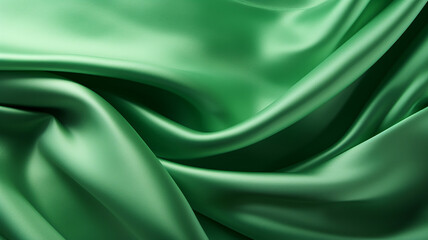 Obraz premium luxury green fabric texture for background.