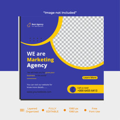 Creative business marketing social media post, Vector digital marketing business post.