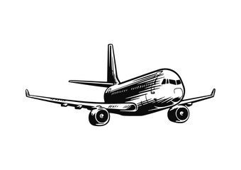 Plane icon vector, solid illustration, pictogram isolated on white background. color editable