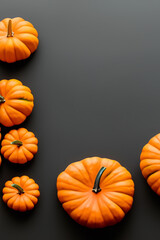 Pumpkins. Pumpkin. Halloween. Autumn. September. October. November. Vegetables. Healthy food. Banner. Background. Orange pumpkin