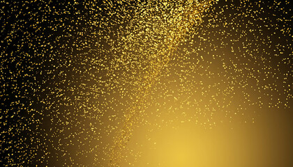 Fototapeta na wymiar Abstract magic gold dust background, Gold glitter particles, Shiny and sparkly effect